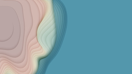 Wall Mural - colorful paper layers. 3d abstract gradient papercut. colorful origami shape concept