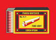 © Nilofar - illustration in Matchbox and matches vector illustration. Vintage and antique matchbox packaging design illustration. Tube Light icon. retro style packaging. old style design. open box and template.