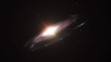 close-up of spiral galaxies in the universe