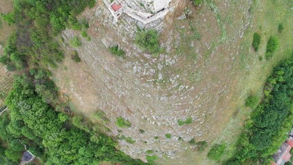 Wall Mural - Burg Sümeg in Ungarn aus der Luft | Castle Sümeg in Hungary from above