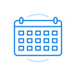 © provectors - Desk calendar vector line icon. Convenient schedule organizer with information design.