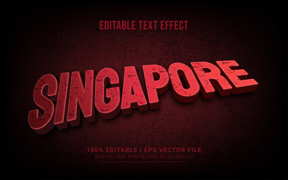 singapore 3d style text effect