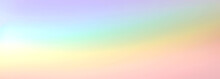Pastel Rainbow Pride Gradient Background Blank. Horizontal Banner Or Wallpaper Tamplate. Copy Space, Place For Text, Text Area. Bright Illustration. Space Metaverse Web 3 Technology Texture	