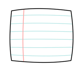 Wall Mural - Lined paper sheet icon. Vector illustration