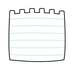 Wall Mural - Paper notepad sheet icon. Vector illustration