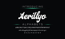 AERILYO, A Signature Font Calligraphy Logotype Script Font Type Font Lettering Handwritten