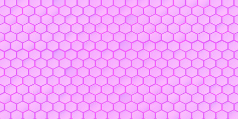 Wall Mural - Pink background and white hexagon