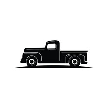 Side View Vintage Old Classic Truck Illustration