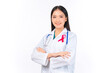 © Png - Video - Photo - portrait asian female doctor with stethoscope in uniform,