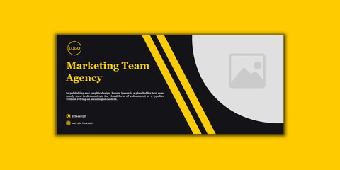 Digital Marketing  company business agency web banner facebook cover design template 