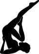 © Nastia - Yoga pose vector black woman silhouette.