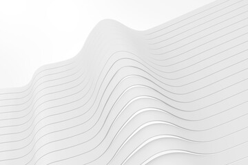 Wall Mural - Abstract 3d rendering of wave band background surface