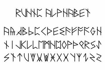 vector runic scandinavian celtic alphabet for web