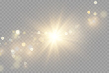 Vector Transparent Sunlight Special Lens Flare Light Effect. PNG