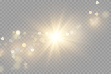 Wall Mural - vector transparent sunlight special lens flare light effect. png