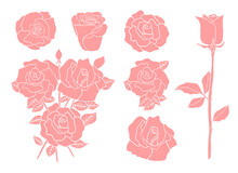 Roses Vector Design Illustration Isolated On White Background