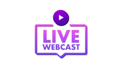 Sticker - Live Webcast Button, icon, emblem, label Motion graphics 4k