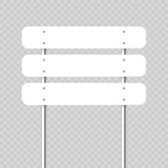 Wall Mural - road, traffic sign. highway signboard on a chrome metal pole. blank white board with place for text.