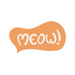 meow word in bubble