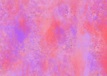 Textured Pink Watercolor Paper Background, Abstract Wet Impressionist Paint Pattern, Graphic Design