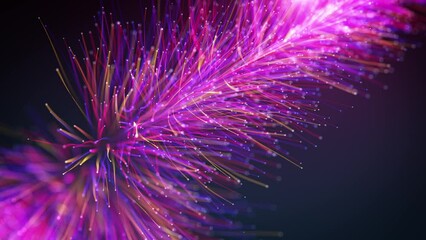 Wall Mural - abstract fluid particles graphic loop background/ 4k animation of an abstract fluid particles backgr