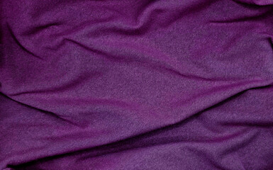 Wall Mural - crumpled purple sackcloth texture use as backgrounfd. natural mood of cloth texture. close up of coarse fabric for backdrop in luxury mood. creases on fabric with blank space for design.