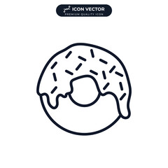 Wall Mural - donut icon symbol template for graphic and web design collection logo vector illustration