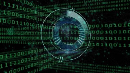 Animation of scope scanning with countdown over binary coding