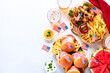 © Maria Shchipakina - Table with food for USA 4th July Independence Day, copy space
