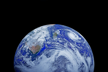Wall Mural - planet earth, on a dark background. elements of this image furnished by nasa