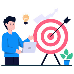 Wall Mural - Trendy vector design of business target