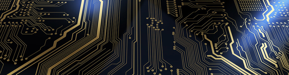 Fototapete - Technology background/Abstract technology background made of different element printed circuit board.  Printed circuit board in the server executes the data. 