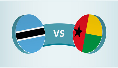 Poster - Botswana versus Guinea-Bissau, team sports competition concept.