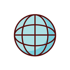 Wall Mural - world connection icon