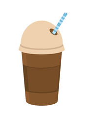 Sticker - coffee cup with straw