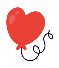 Sticker - balloon shape heart