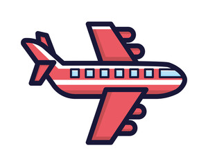 Poster - plane transport icon