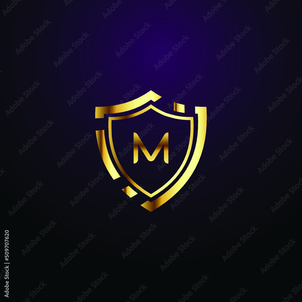Premium luxury Vector elegant gold and font Letter M Template for ...