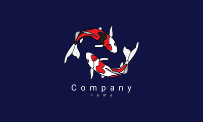 Wall Mural - koi fish logo 