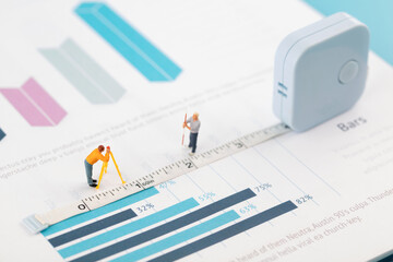 Miniature creative financial data surveying, mapping and calculation