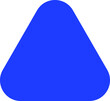 Blue triangle with rounded edges