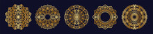 Vector Mandala Set, Gold Decoration