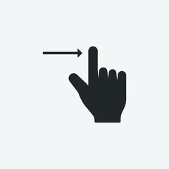 Sticker - swipe touchscreen finger hand gesture vector icon illustration sign 