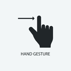 Sticker - swipe touchscreen finger hand gesture vector icon illustration sign 