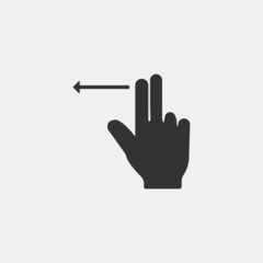 Sticker - swipe touchscreen finger hand gesture vector icon illustration sign 