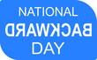 National backward day icon, backward day celebration icon