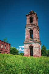 Wall Mural - an old abandoned bell tower