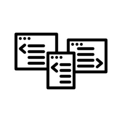Black line icon for Programs