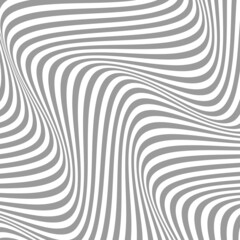 Sticker - Abstract op art texture with wavy stripes