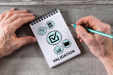Poster - Validation concept on a notepad